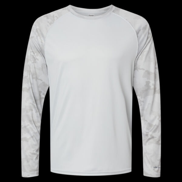 Unisex Cayman Performance Camo Colorblocked Long Sleeve T-Shirt Thumbnail