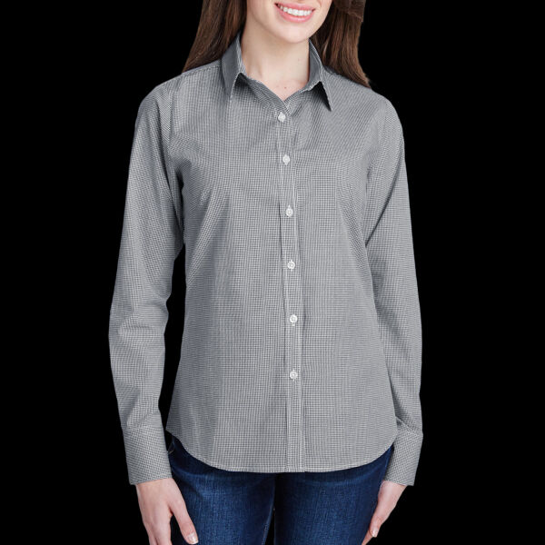 Women's Microcheck Gingham Cotton Shirt Thumbnail