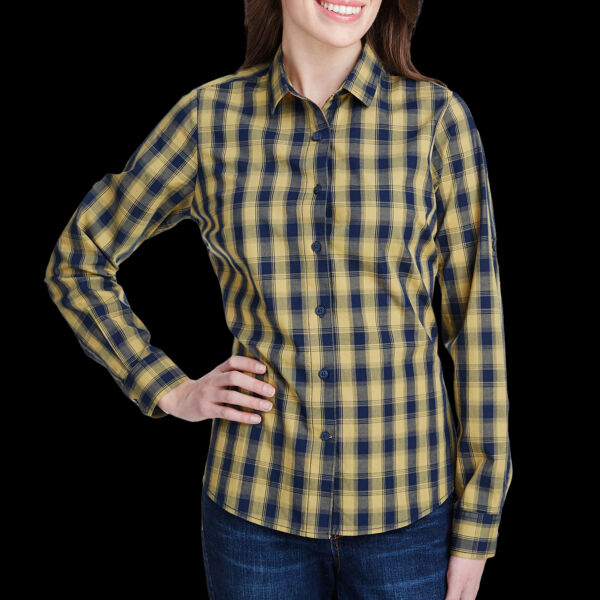Women's Mulligan Check Cotton Dress Shirt Thumbnail