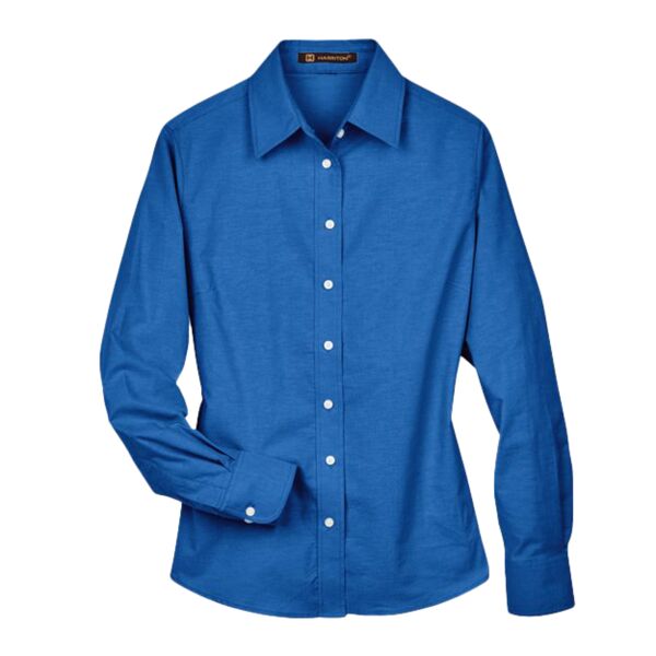 Women's Long Sleeve Oxford Dress Shirt Thumbnail