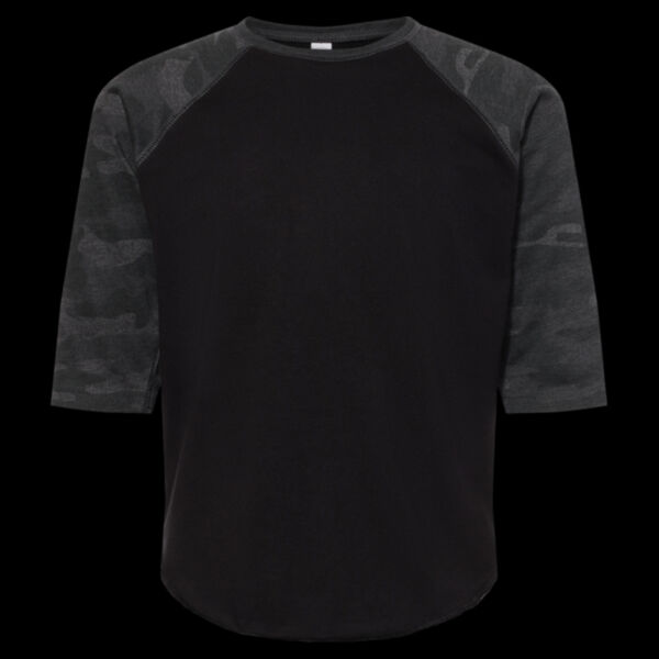 Youth Baseball Fine Jersey Three-Quarter Sleeve Tee Thumbnail