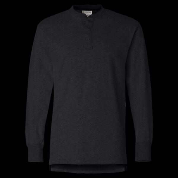 Men's Vintage Brushed Jersey Henley Thumbnail