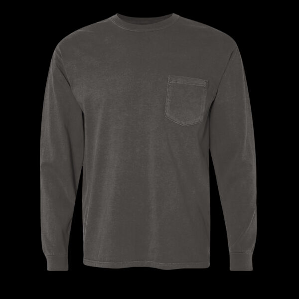 Unisex Garment-Dyed Heavyweight Long Sleeve Pocket T-Shirt Thumbnail