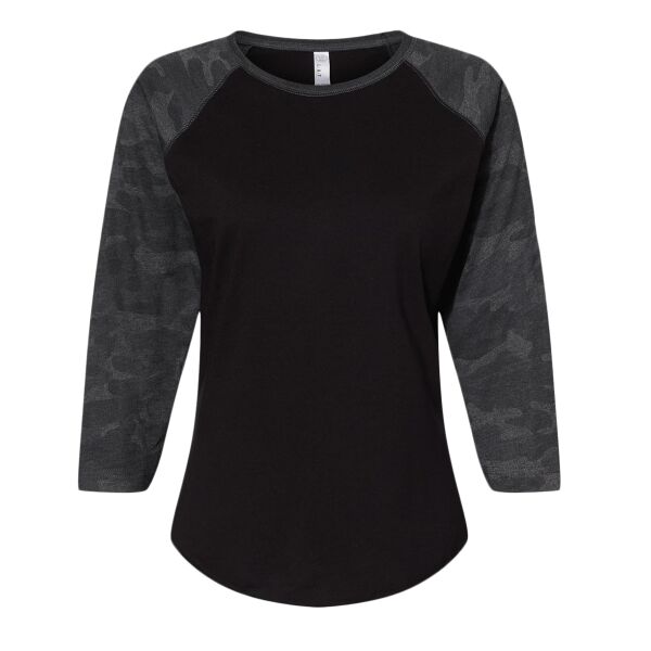 Women's Baseball Fine Jersey Three-Quarter Sleeve Tee Thumbnail