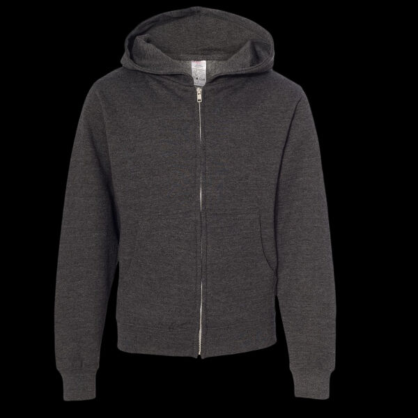 Youth Midweight Full-Zip Hooded Sweatshirt Thumbnail