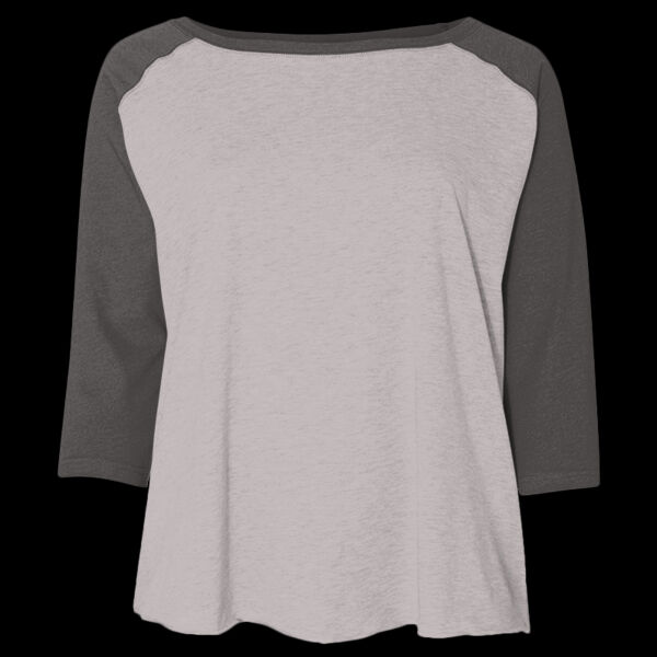 Women's Curvy Collection Baseball Three-Quarter Sleeve Tee Thumbnail