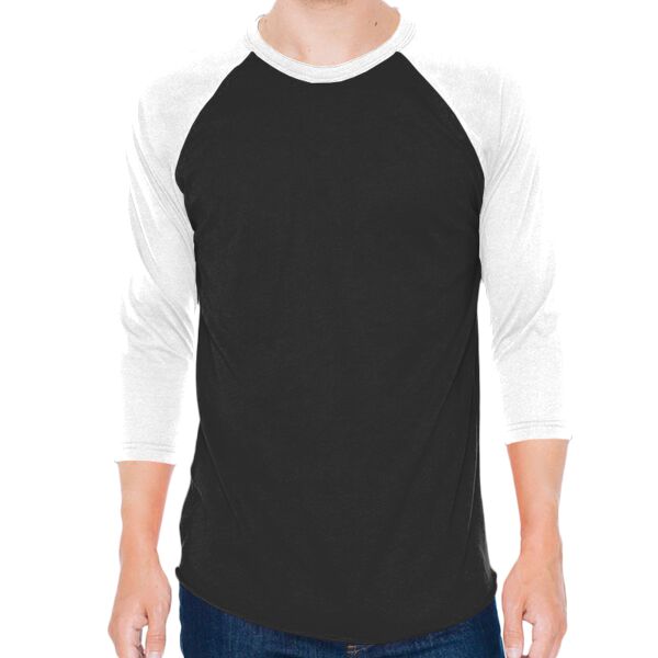 Unisex 50/50 Raglan Three-Quarter Sleeve Tee Thumbnail