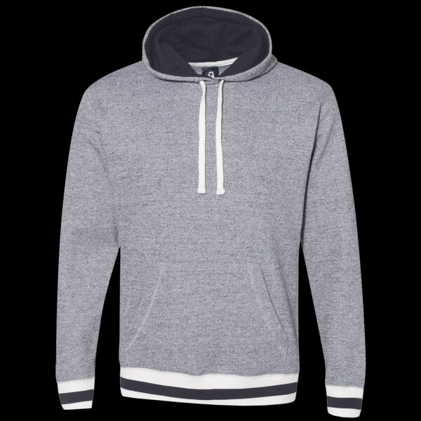 Unisex Peppered Fleece Lapover Hooded Sweatshirt Thumbnail