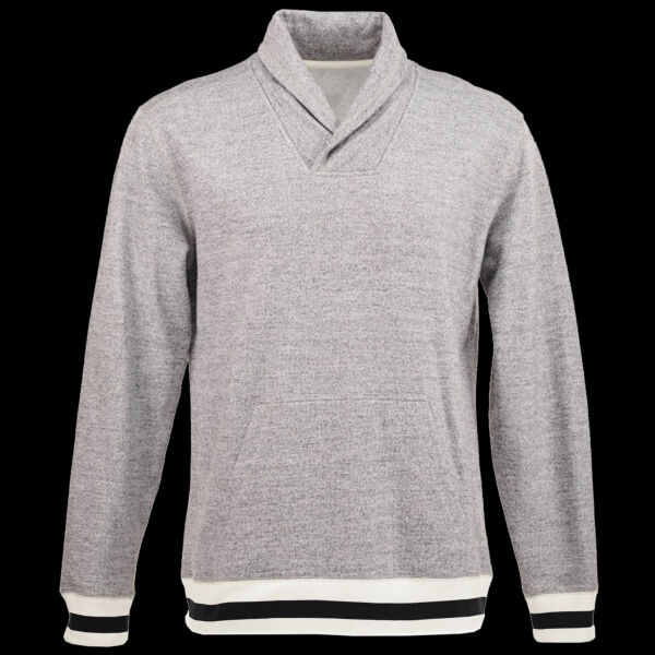 Men's Peppered Fleece Shawl Collar Sweatshirt Thumbnail