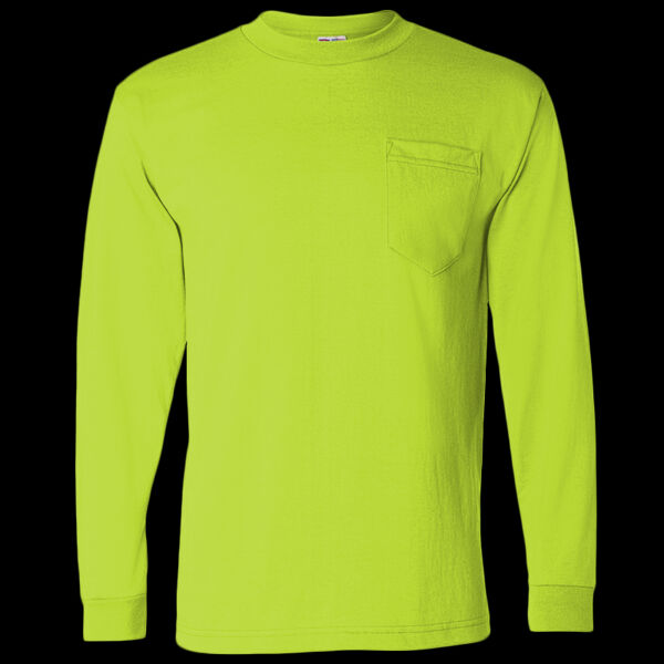 Unisex USA-Made 50/50 Long Sleeve Pocket T-Shirt Thumbnail
