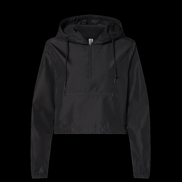Women's Lightweight Quarter-Zip Pullover Crop Windbreaker Thumbnail
