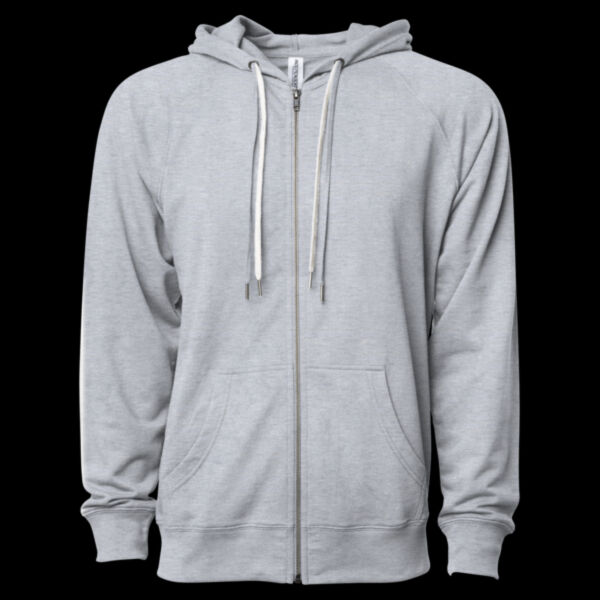 Unisex Icon Lightweight Loopback Terry Full-Zip Hooded Sweatshirt Thumbnail