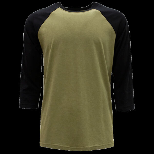 Unisex CVC Three-Quarter Sleeve Raglan T-Shirt Thumbnail