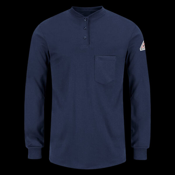 Women's Long Sleeve Tagless Henley Shirt Thumbnail