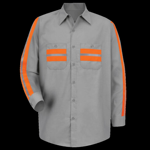 Men's Industrial Enhanced-Visibility Long Sleeve Work Shirt Thumbnail
